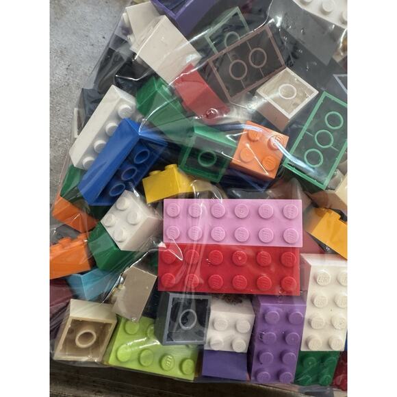 LEGO 2 Pounds Basic Bricks Blocks Sizes 2X lot mix colors 3001 3002 3006 3003 - Picture 4 of 6